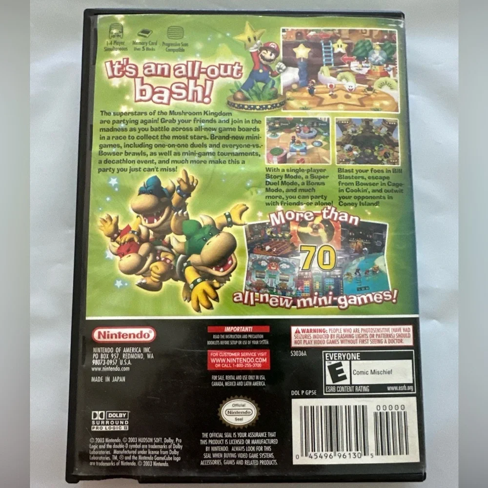Nintendo GameCube Mario Party 5 case, booklet, and disc